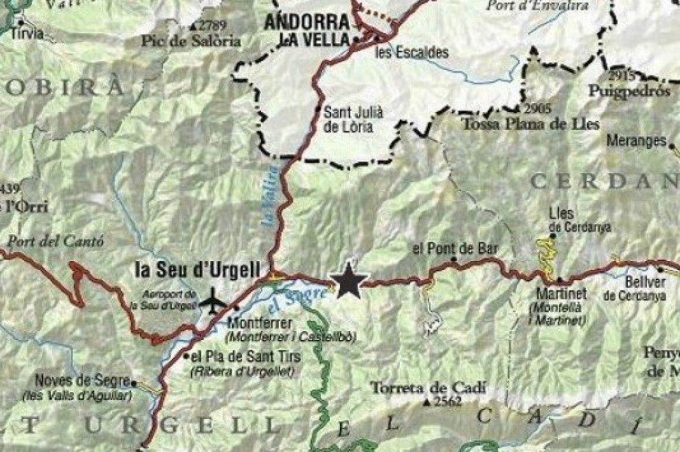 La zona de l'epicentre del terratrèmol ha estat l'Alt Urgell 