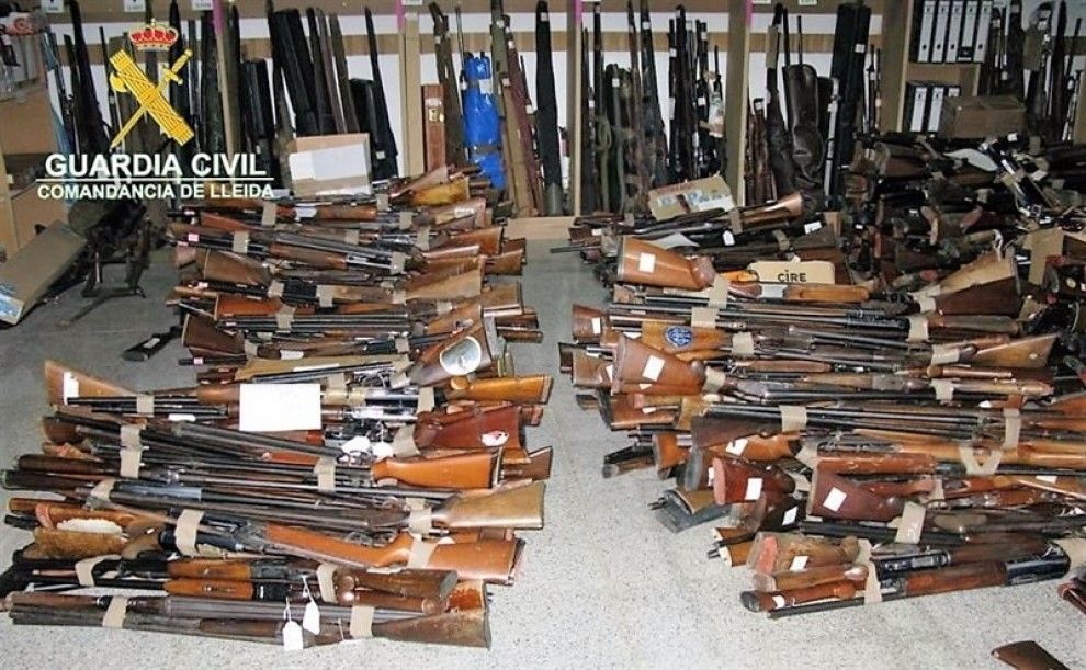 Imatge de les armes que han estat destruides 