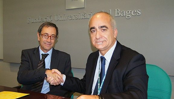El director general de Prevint, Miquel Soler, i el director general de la FUB, Valentí Martínez.