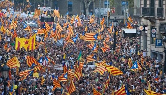 La gran manifestació de l'Onze de Setembre va convocar un milio i mig de catalans per la independència