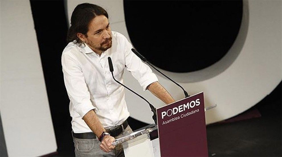 Pablo Iglesias, en el seu primer míting com a líder formal de Podem, aquest cap de setmana.