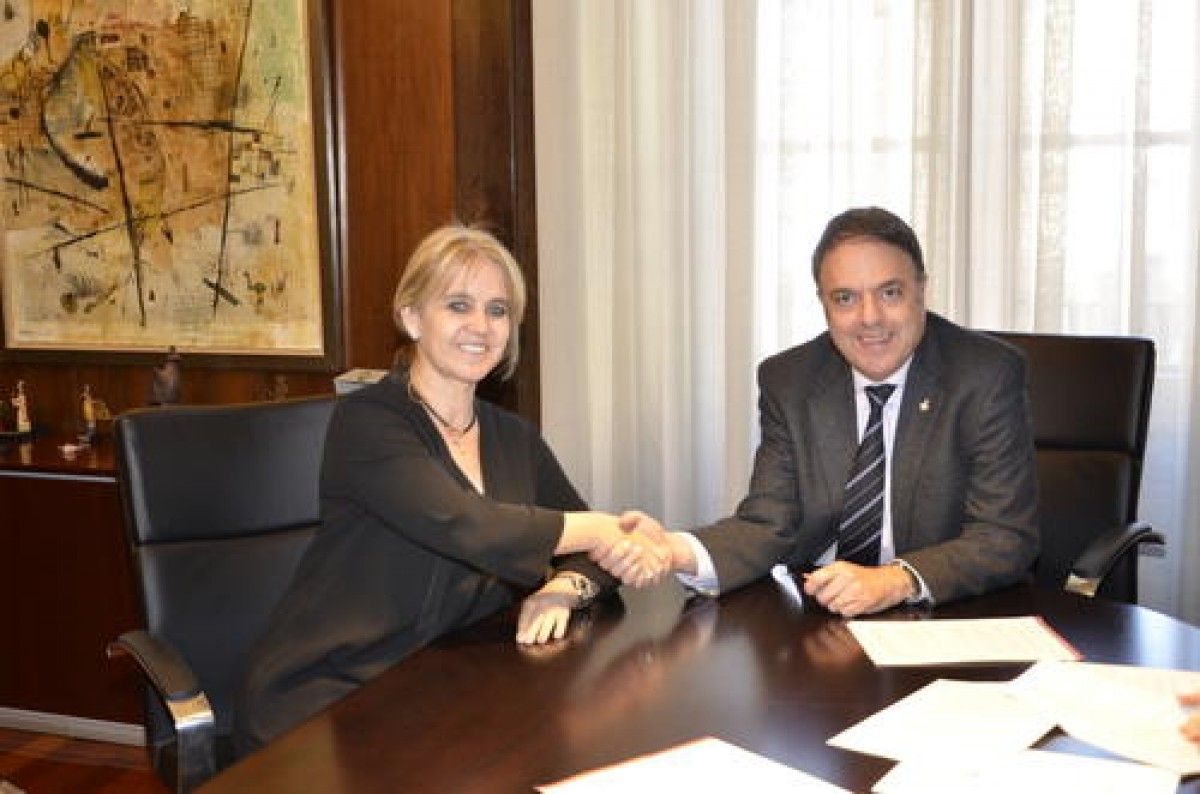Rosa Tous el passat dia 15, després d'haver signat un conveni de més de 54.000 euros amb l'Ajuntament