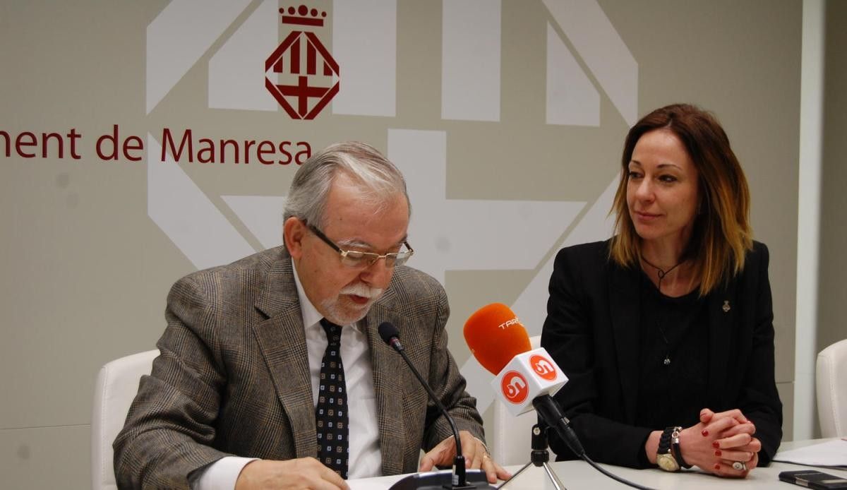 El regidor d'Hisenda, Josep Maria Sala, i la portaveu del govern, Àuria Caus, en una imatge d'arxiu