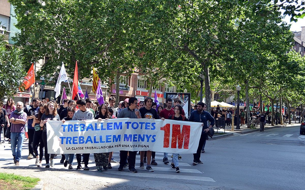 Manifestació de l'1 de Maig de 2019 a Manresa