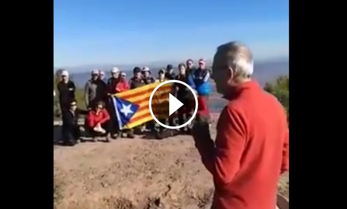 VÍDEO L'espanyolista insulta greument un grup d'excursionistes al Collbaix