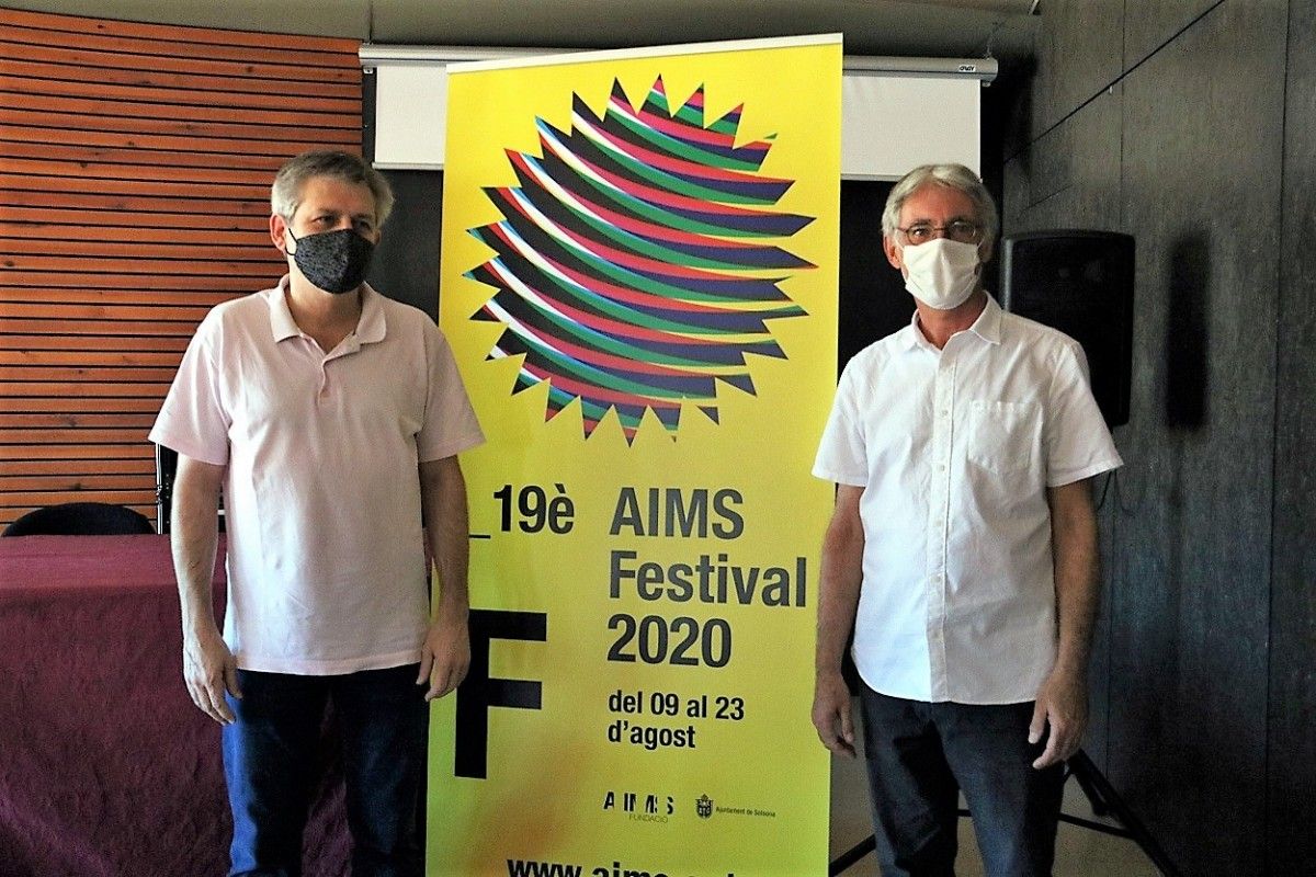 L'impulsor de l'AIMS, Peter Thiemann, i l'alcalde de Solsona, David Rodríguez, durant la presentació de l'AIMS