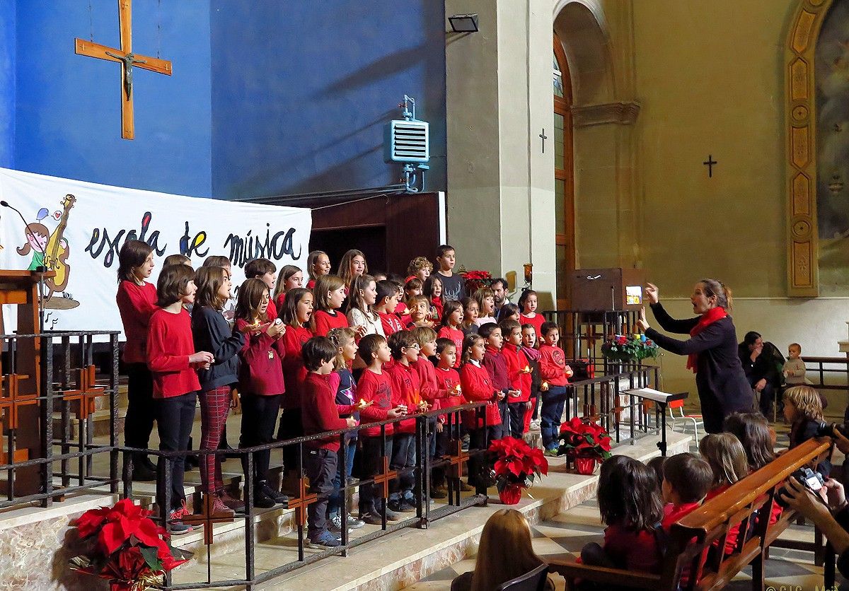 Els alumnes de música de l'Escola Pia de Moià van oferir el Concert de Nadal.