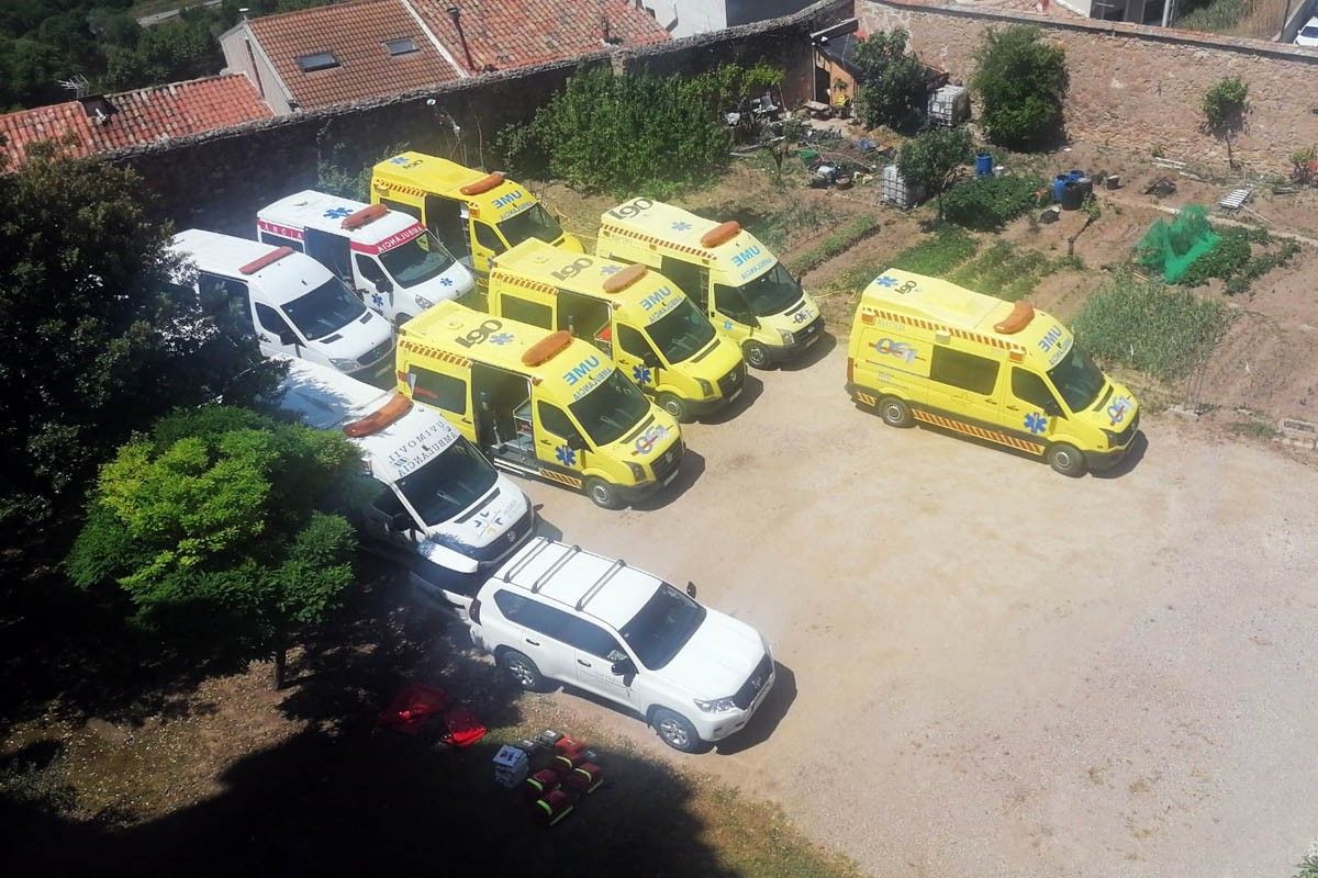 Les ambulàncies ja estan a punt per al seu trasllat a Ucraïna
