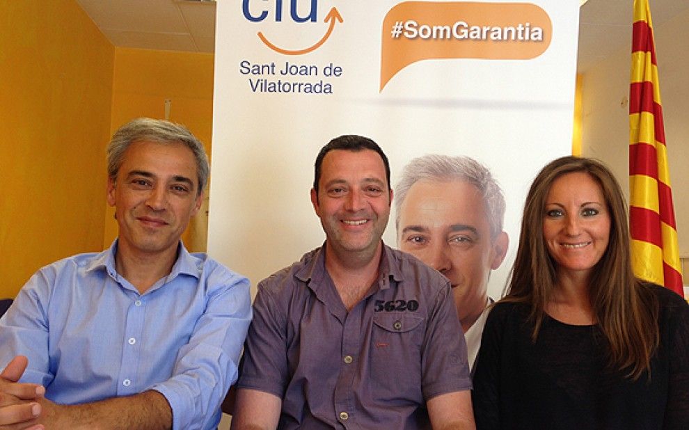 Xus Segura, amb Gil Ariso, Nasi Lladó, en la campanya electoral municipal