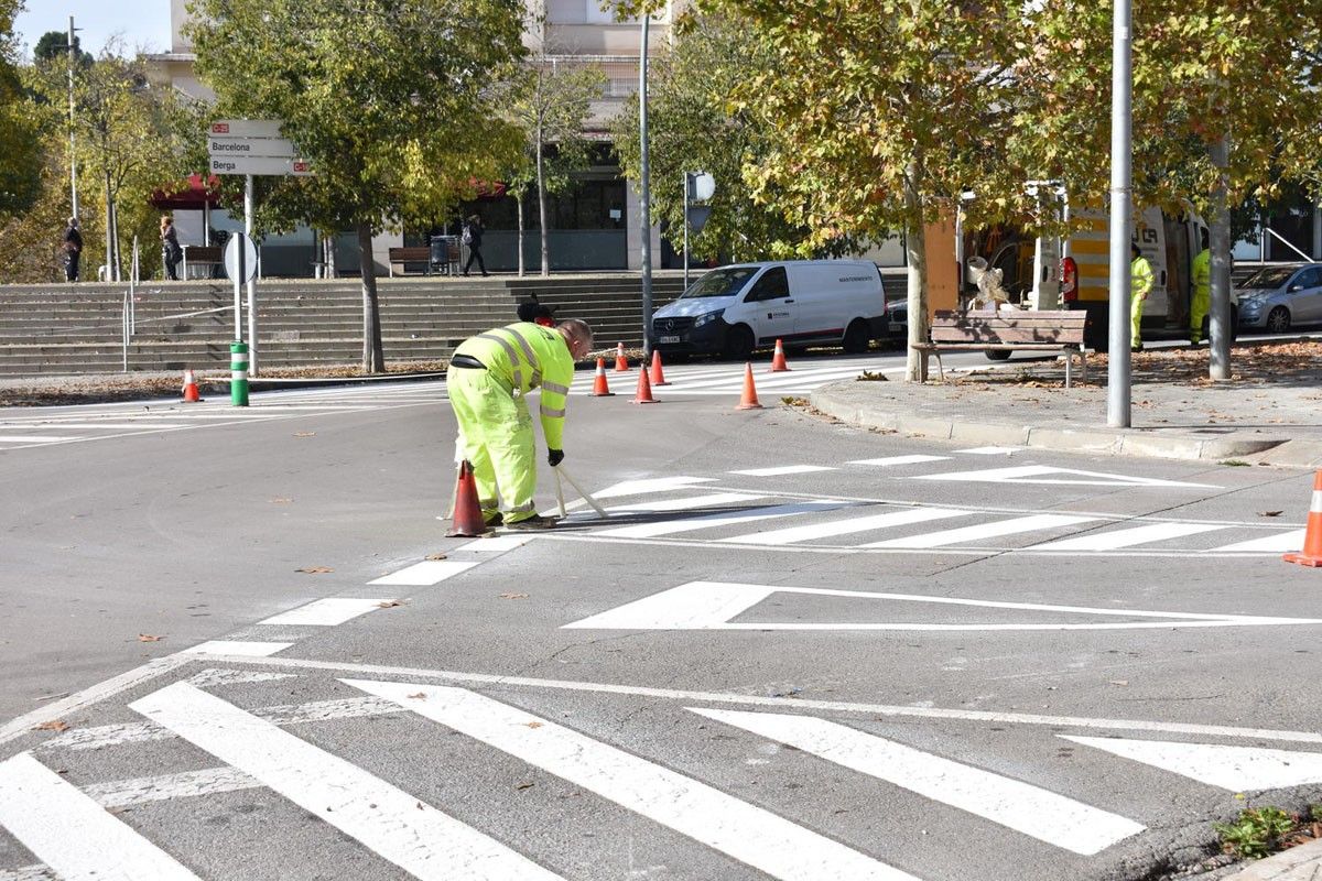L'Ajuntament farà tasques de senyalització horitzontal als carrers Sant Cristòfol i Sant Blai de Manresa
