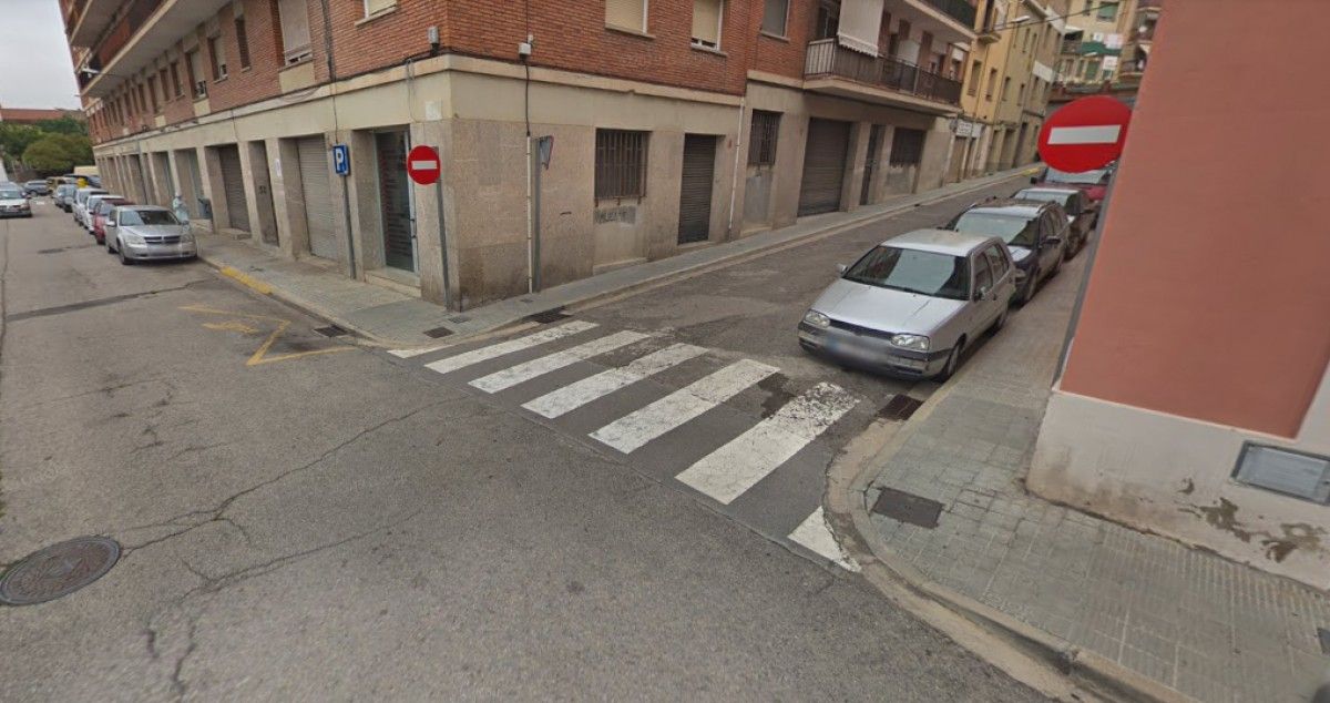 Cruïlla entre el carrer Jorbetes i el Santa Agnès, a Manresa