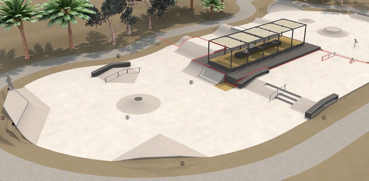Imatge virtual de l'skatepark de Sant Fruitós