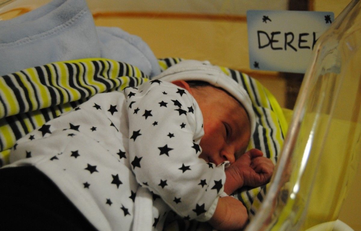 El primer nadó nascut al Bages l'1 de gener ha estat Derek Molero González