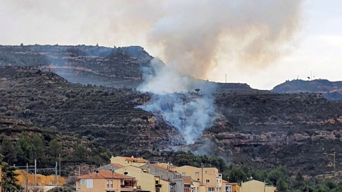Incendi a la Serra de Cul de Portadora, a Monistrol
