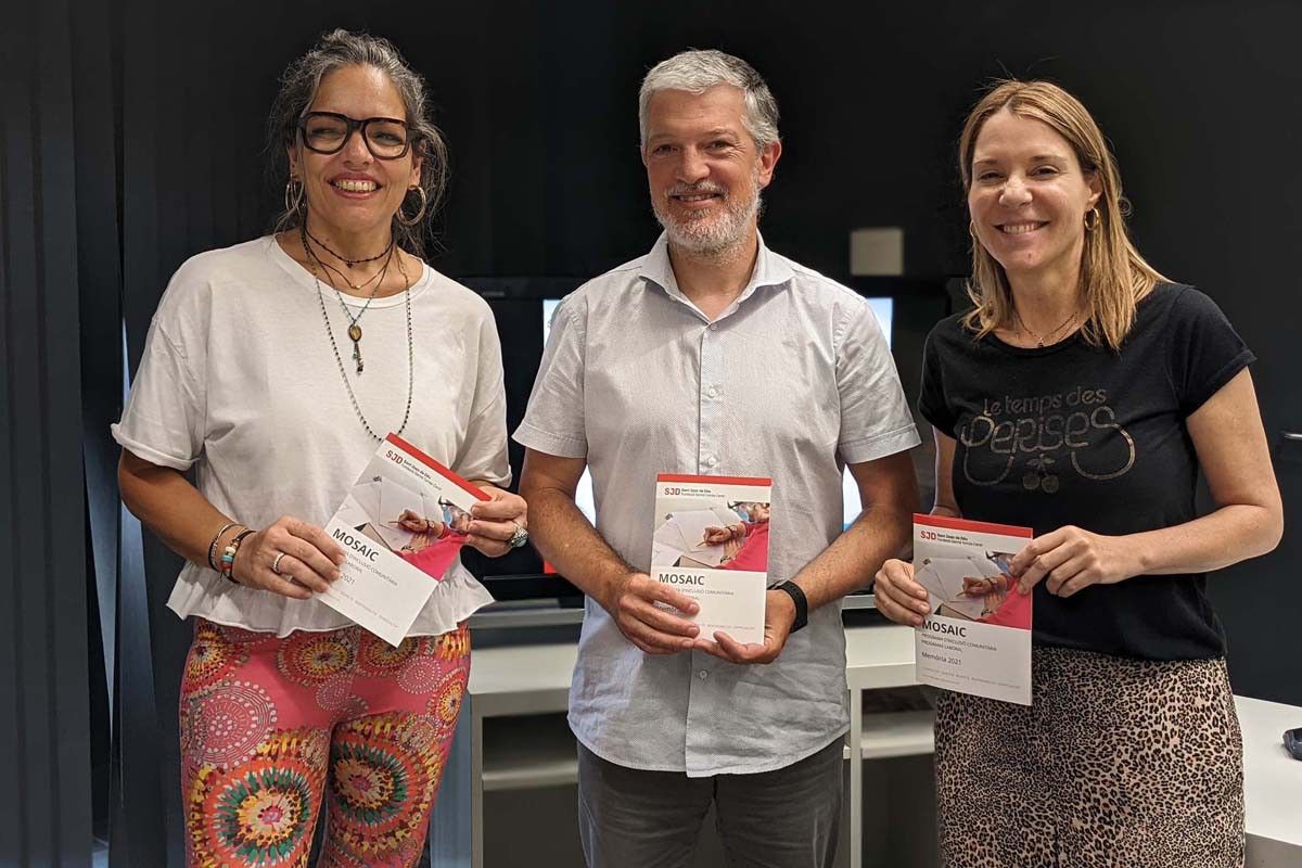 M. Mercè Tarragó, Jacint Santaeulàlia i Cristina Cruz presenten la memòria 2021 de Mosaic