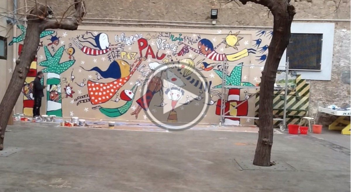 Time Lapse de Valentí Gubianas pintant el mural