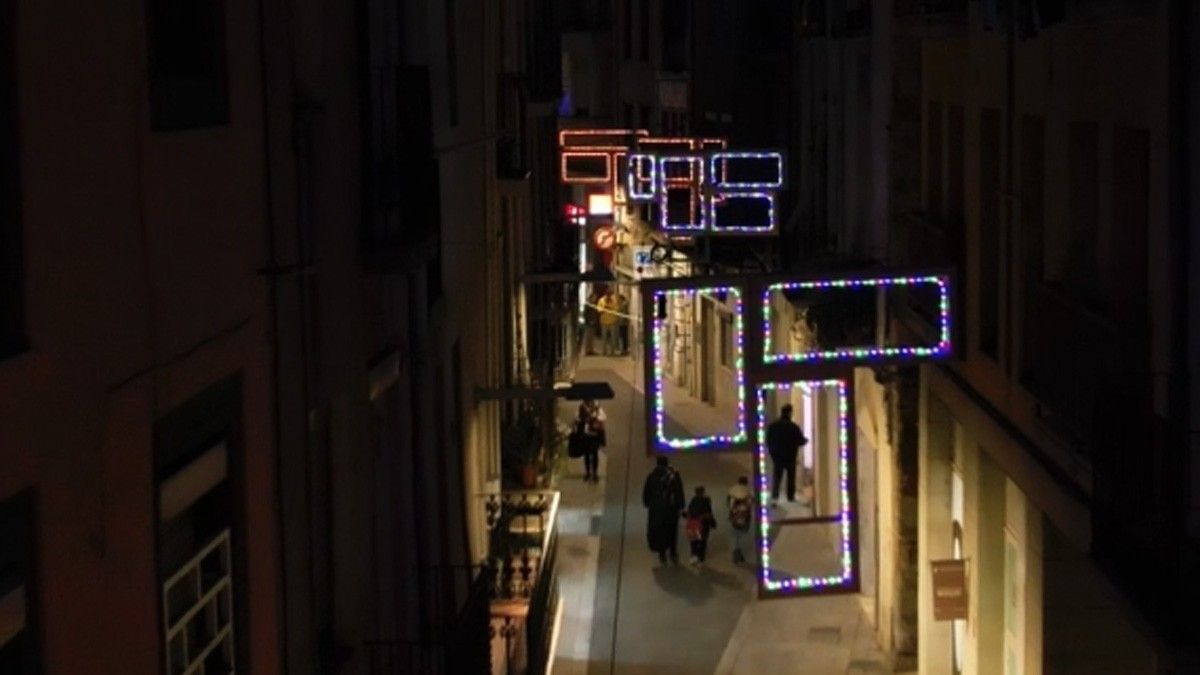 Llums de Nadal intel·ligents al carrer Sant Andreu de Manresa