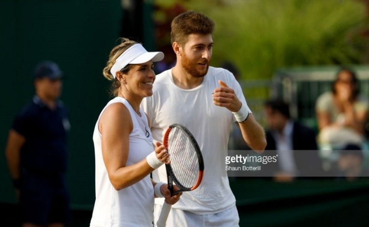 María José Martínez amb Marcelo Demoliner a Wimbledon