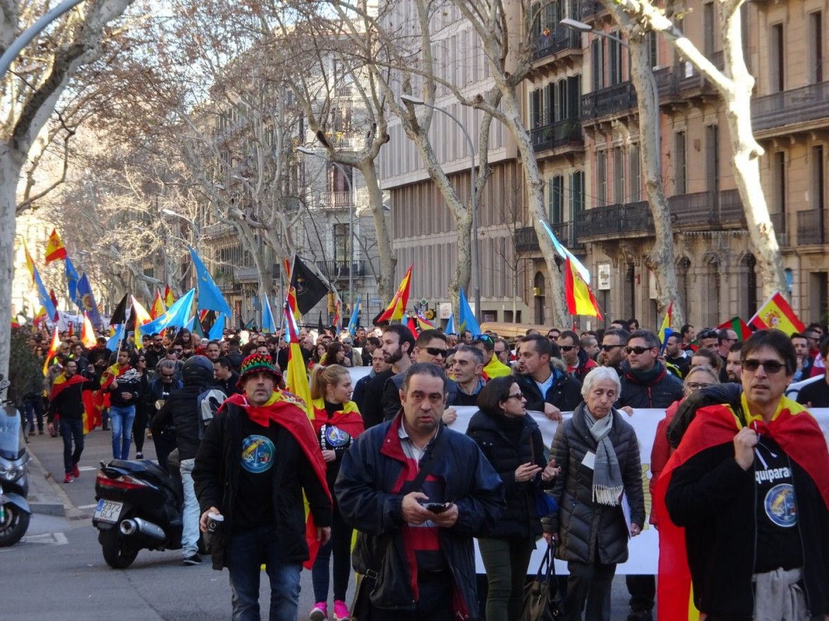Manifestació de policies espanyols i guàrdies civils a Barcelona, el passat 20 de gener