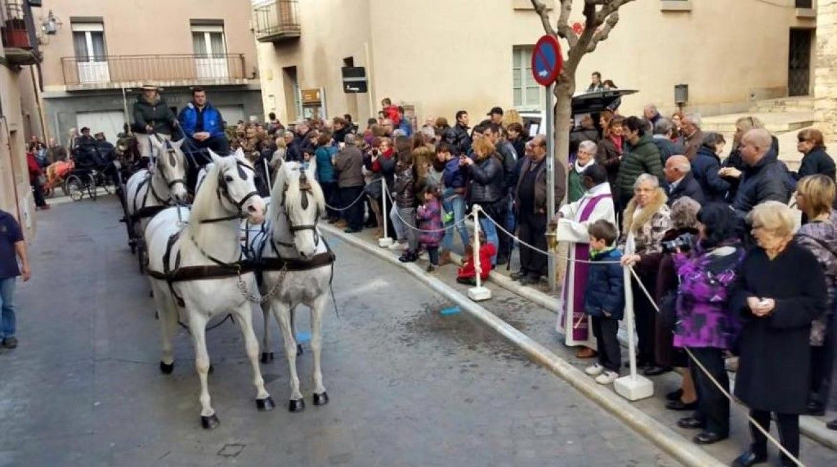 Els carruatges tradicionals cedits per les cases històriques de Santpedor van ser els protagonistes de la diada