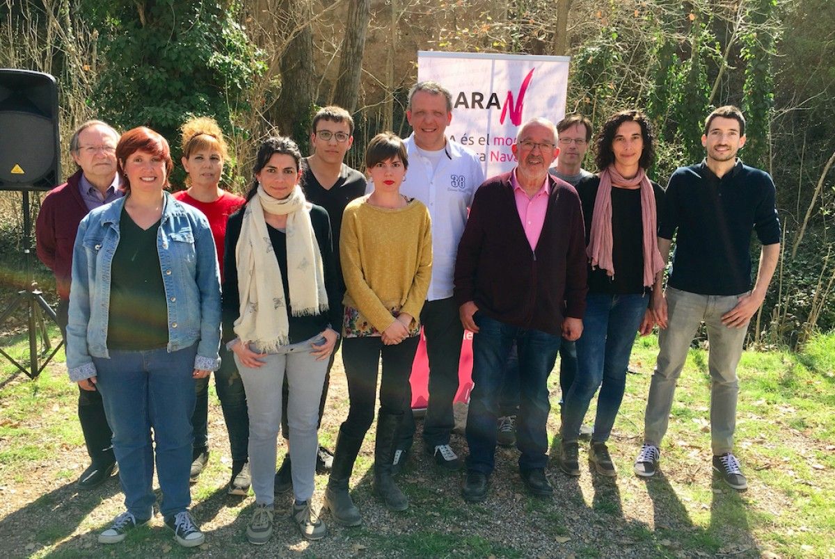 Foto de família dels membres de la candidatura d'Ara Navarcles