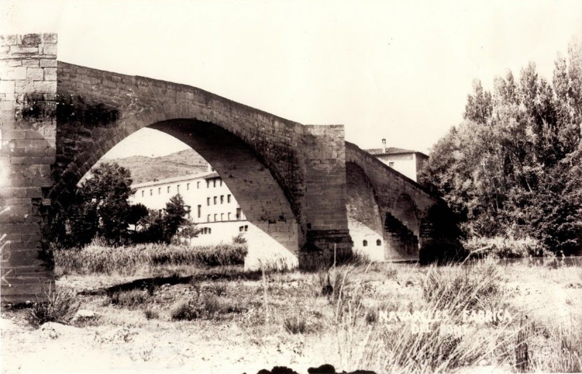 Imatge antiga del Pont Vell de Navarcles