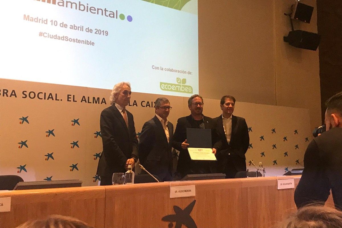 Lliurament del reconeixement com a finalista dels premis «Ciudad Sostenible» a Sant Fruitós
