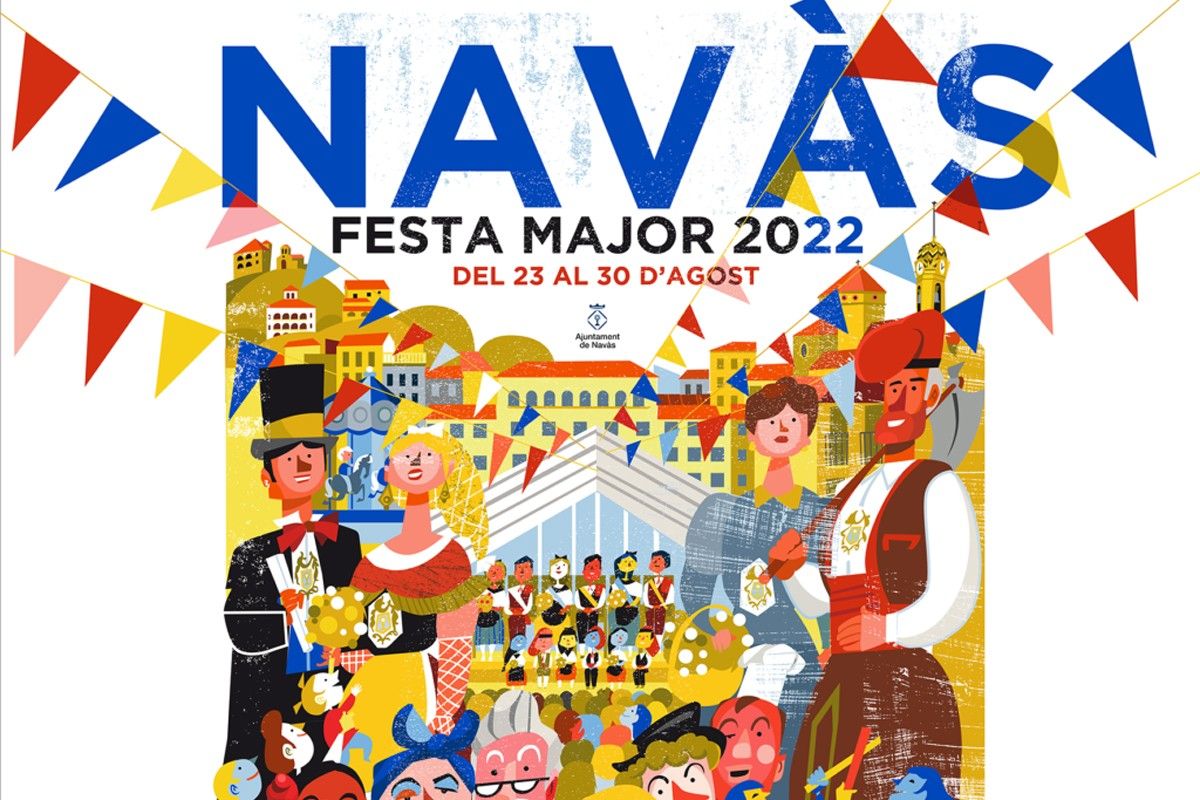 Vista parcial del cartell de la Festa Major de Navàs 2022
