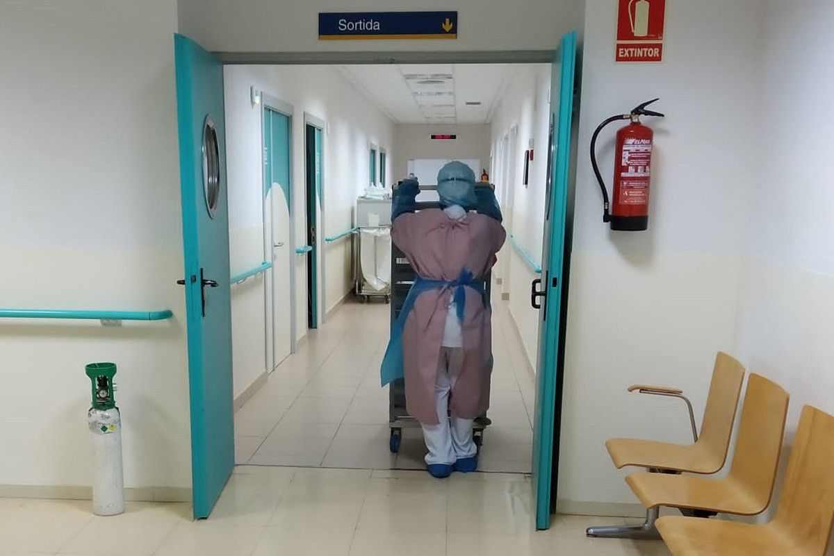 Planta per a pacients amb Covid-19 a l'hospital de Sant Andreu