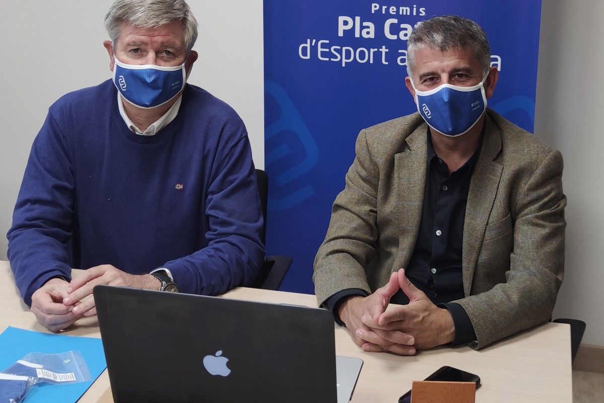 Jaume Sensat, de l'AEE Joviat i Jordi Vilaseca Brugueras, director de Joviat