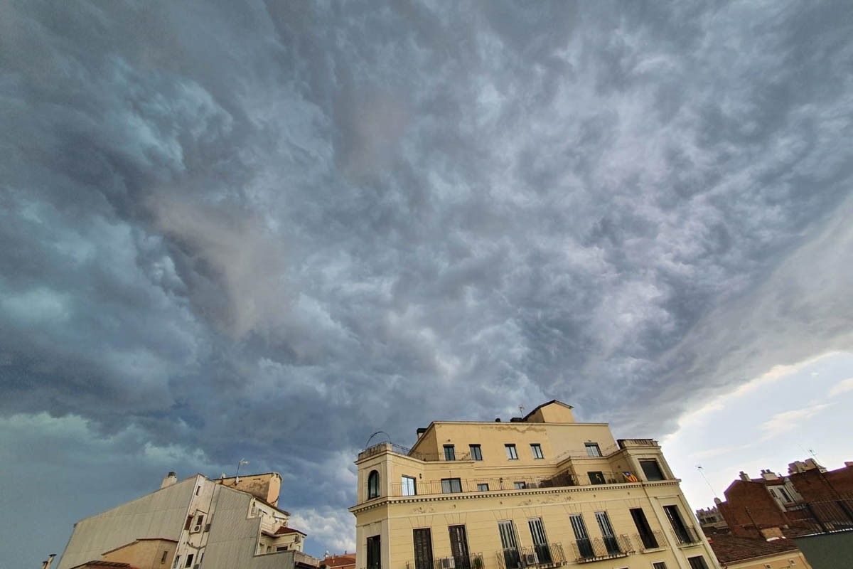 Cel de tempesta a Manresa el passat 5 d'agost