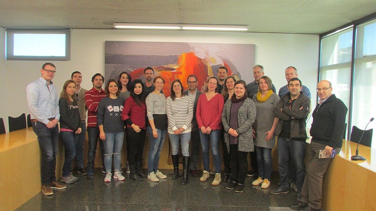 El grup de professors d'Erasmus a l'Ajuntament de Sant Fruitós