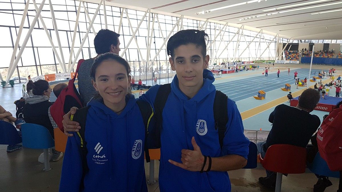 Clàudia Galan i Biel Salas en el Campionat d'Espanya sub16