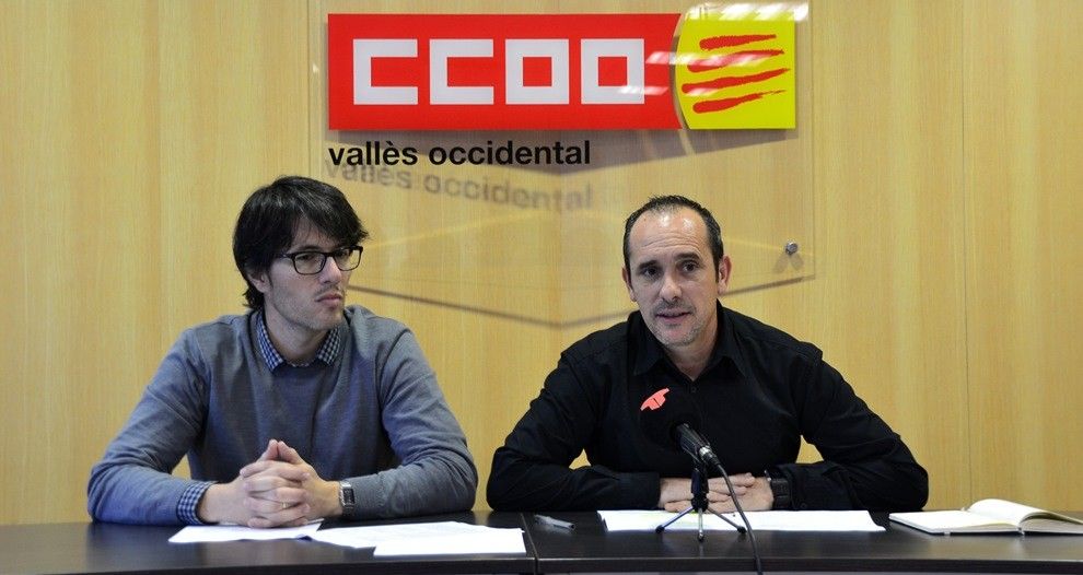 Rodríguez (a la dreta) ha estat reelegit com a secretari general de CCOO a la Catalunya Central