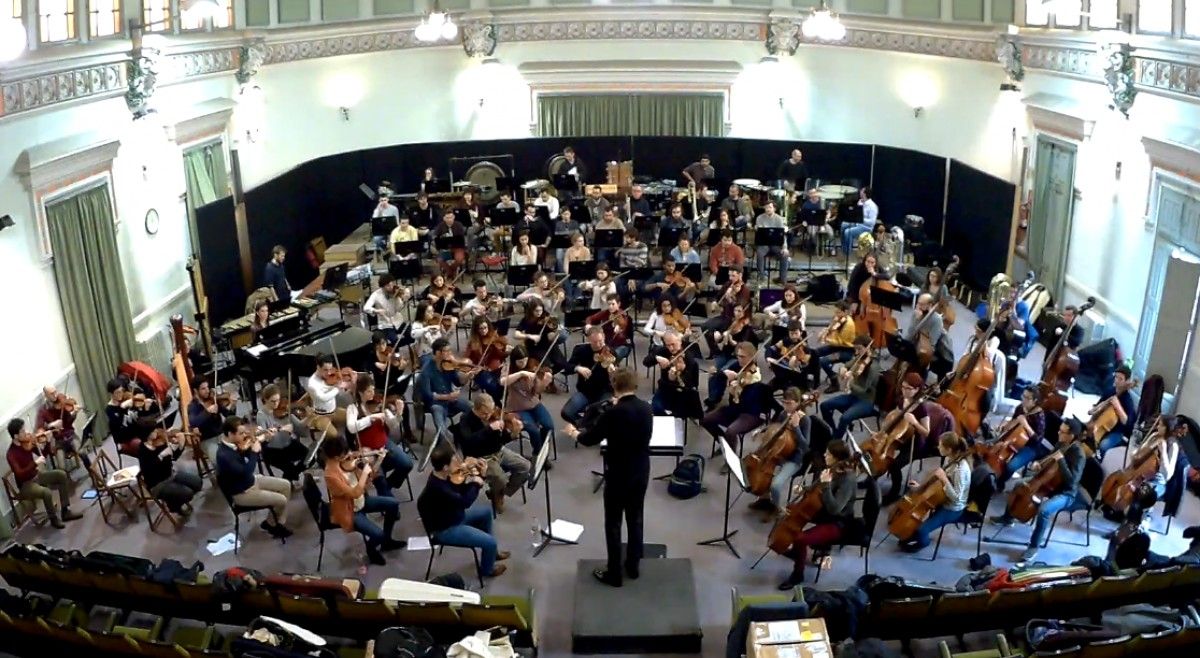 L'Orquestra Simfònica del Vallès durant un assaig