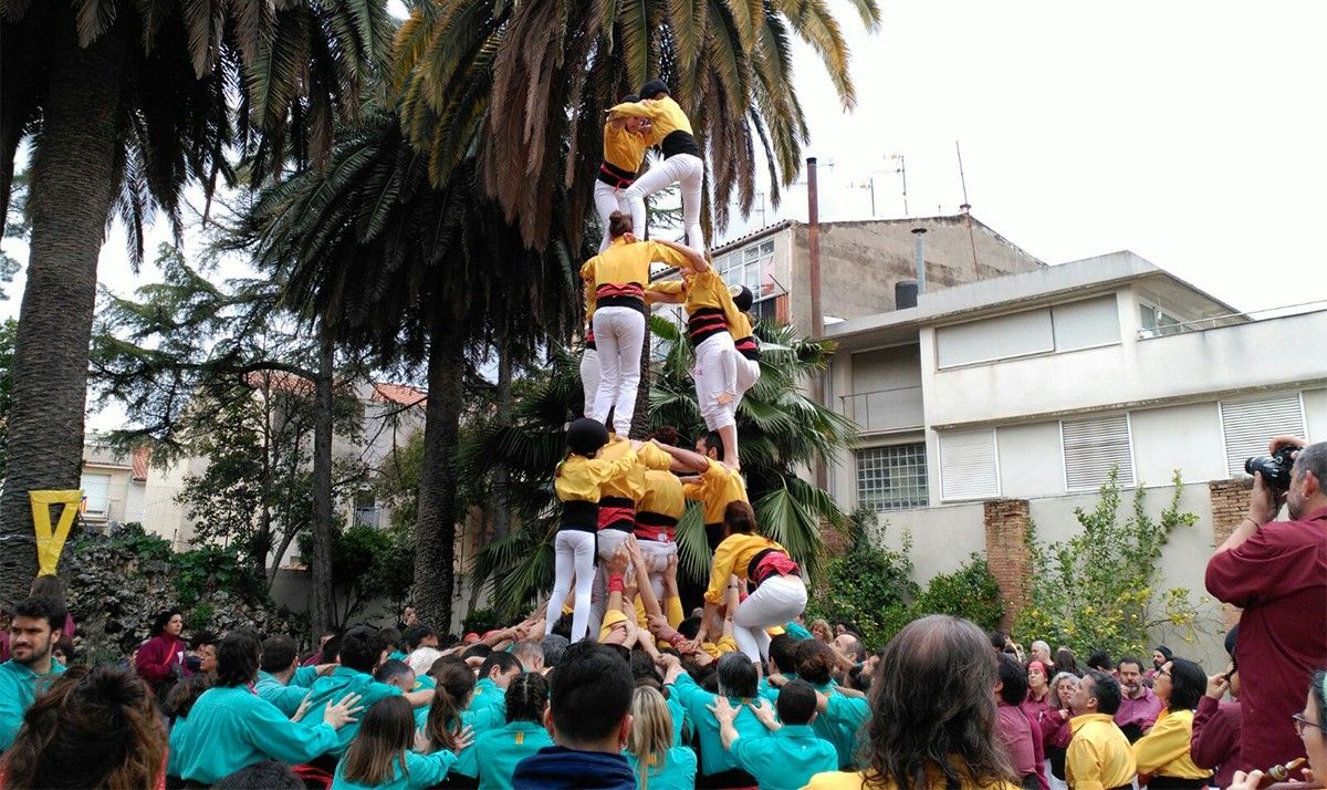 Els Castellers de Santpedor han actuat a Vilafranca