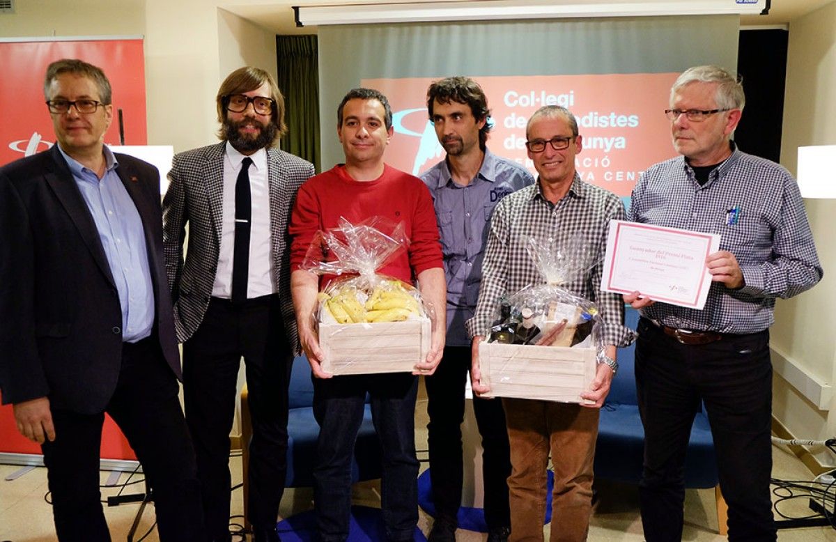 Els guardonats amb els premis Plata i Plàtan del Col·legi de Periodistes