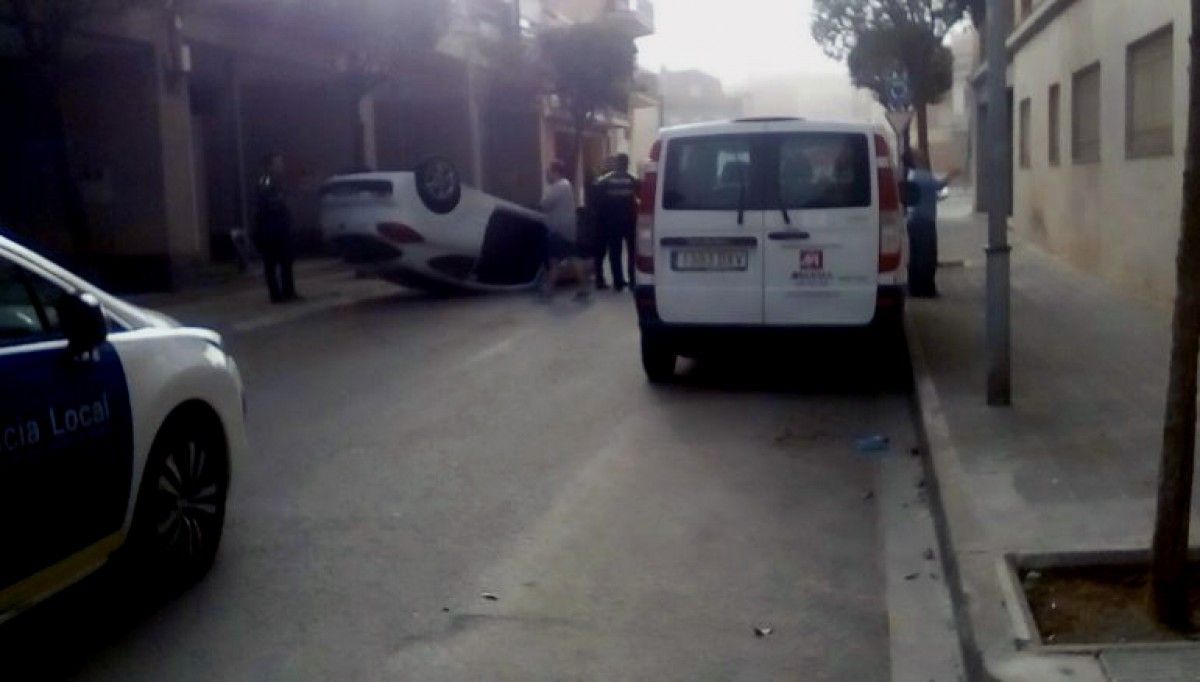 Vehicle bolcat a Sant Fruitós de Bages