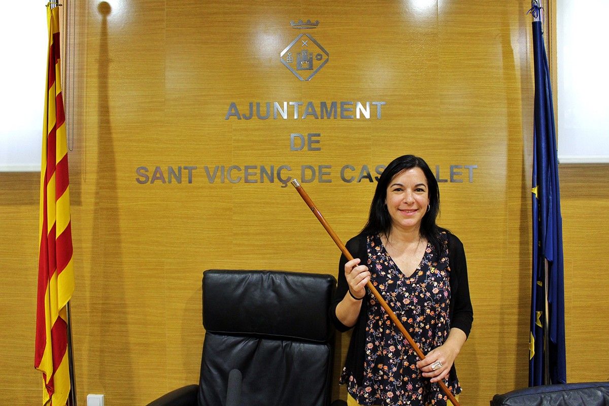 Adriana Delgado, amb la vara d'alcaldessa