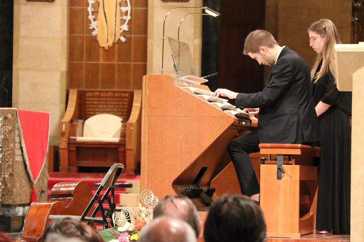 L'organista Joan Seguí en el concert inaugural del Festival Internacional d'Orgue de Montserrat