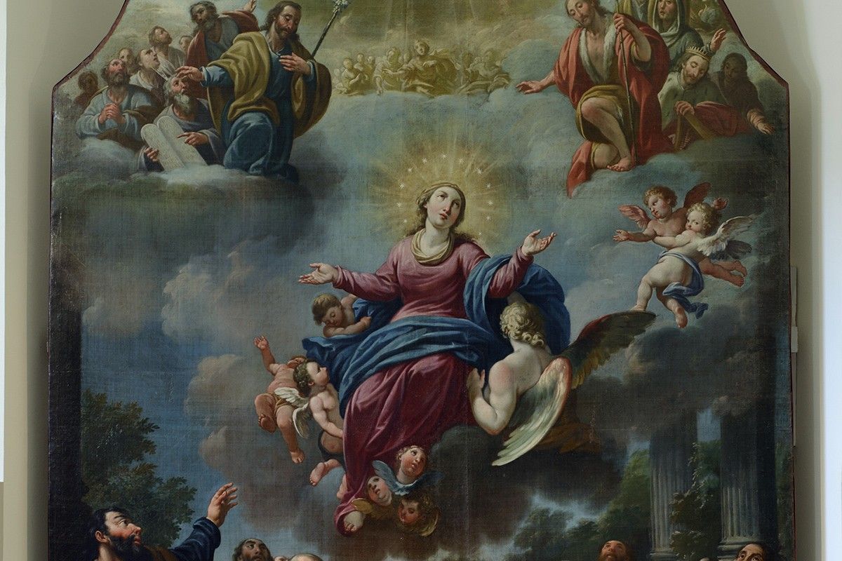 Vista parcial de «L'Assumpció de la Mare de Déu amb tots els sants», de Viladomat