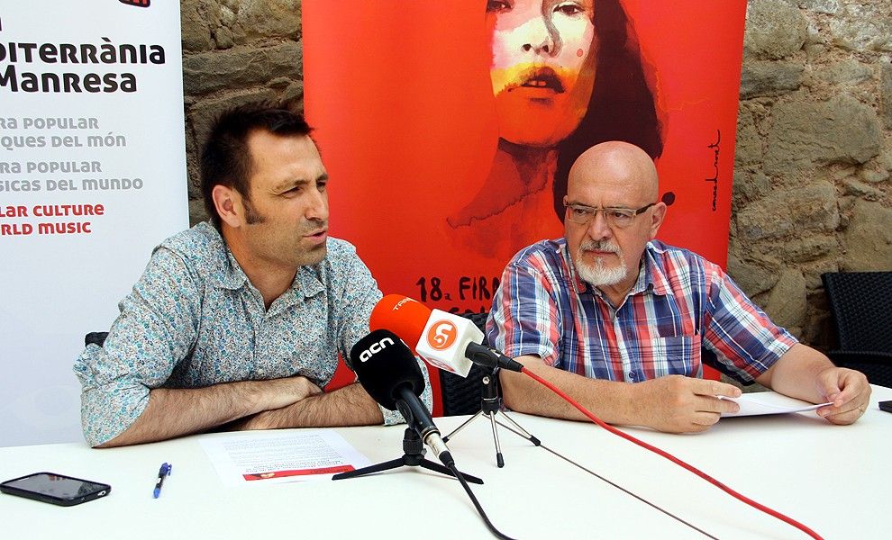 David Ibáñez i Josep Huguet durant la presentació de l'Humus de la Mediterrània.
