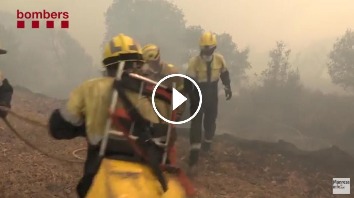 Vídeo de l'actuació dels Bombers a l'incendi de Sant Feliu Sasserra