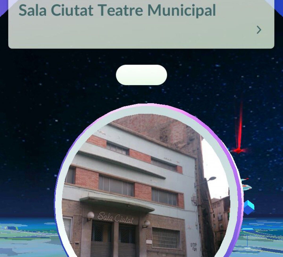 Pantalla de «Pokémon Go» amb la Sala Ciutat