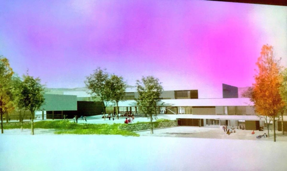 Projecte de la façana de la futura escola la Serreta de Santpedor