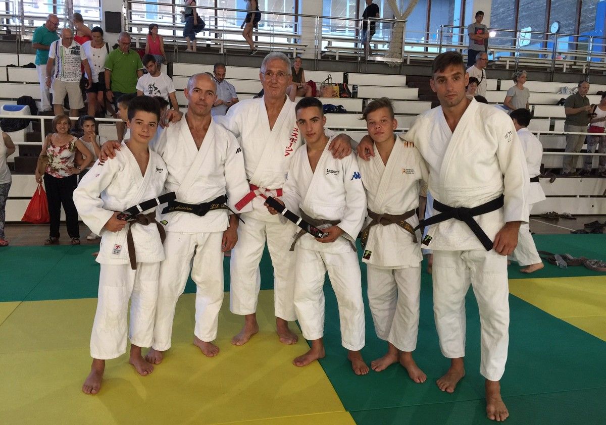Representants manresans a l'examen de dan de la Federació de Judo
