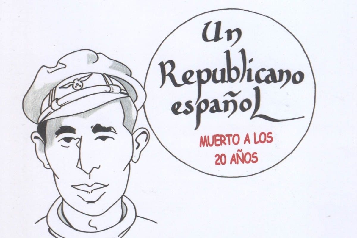 Portada del còmic «Un republicano español muerto a los 20 años»