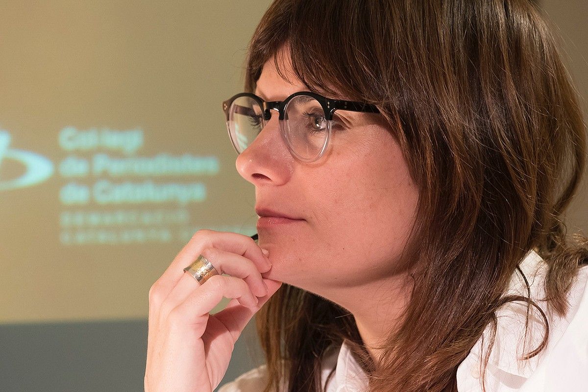 La periodista Ariadna Oltra, dimecres a Manresa