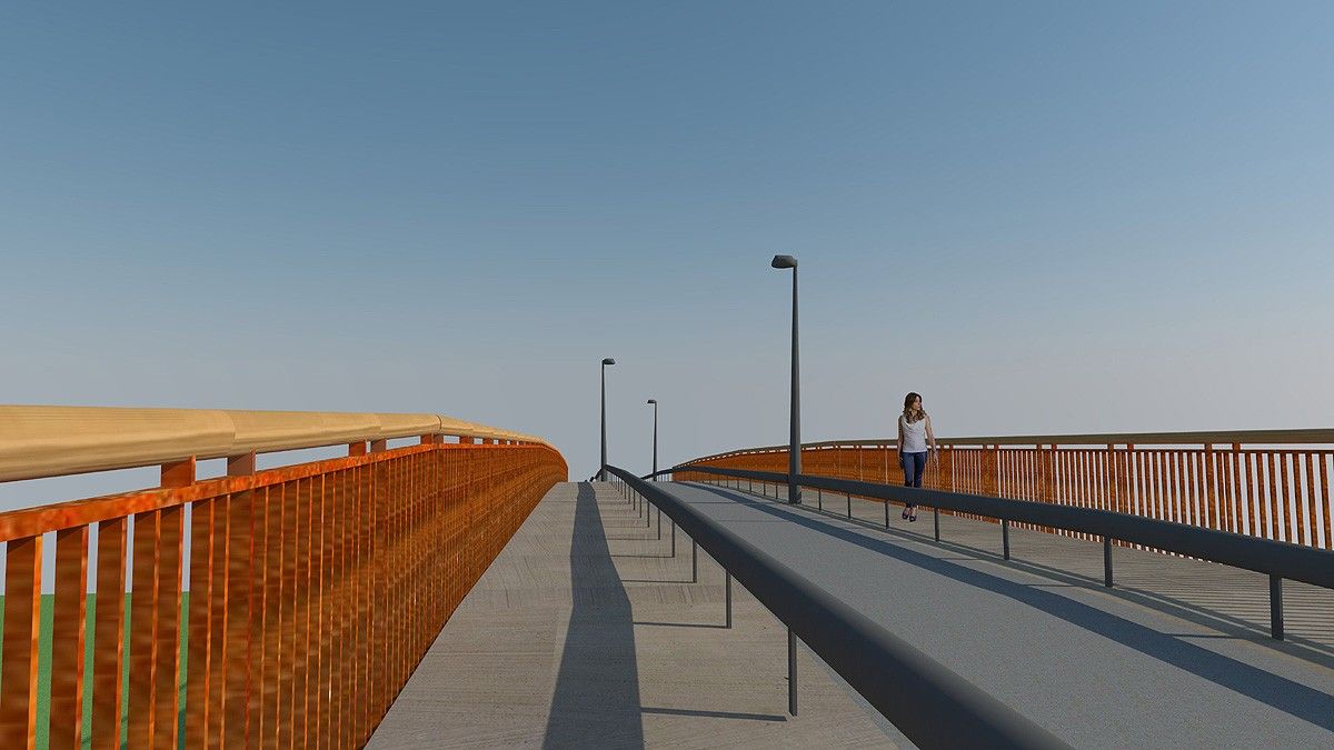 Imatge virtual de com quedarà el Pont Vell després de la reforma