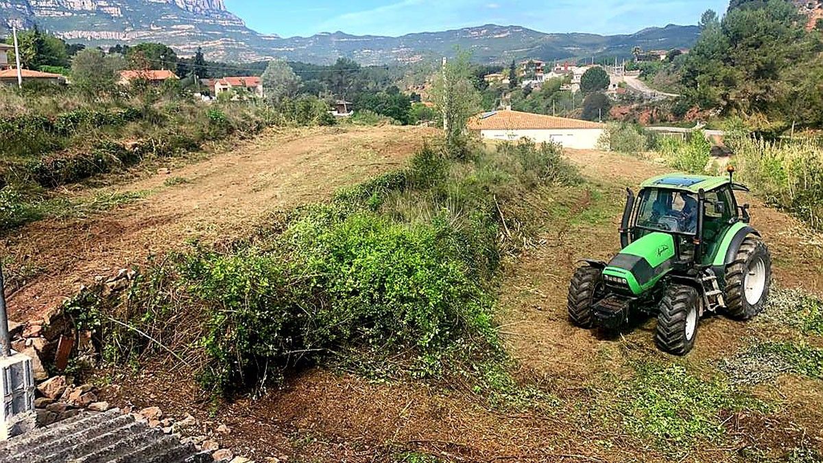 Terrenys a la Vall de Montserrat que han d'acollir el futur institut de Castellbell